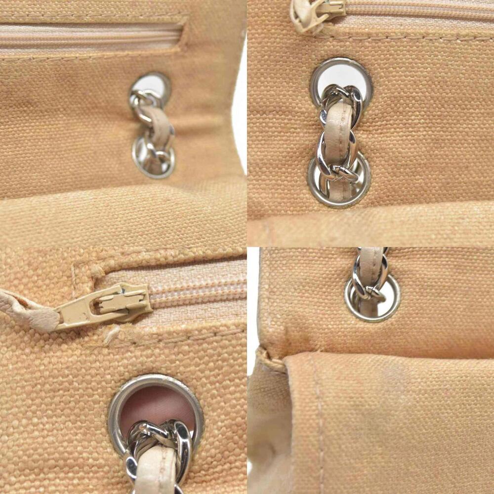CHANEL 2006-2008 Medium Classic Lambskin Trimmed Canvas Line - Picture 6 of 15
